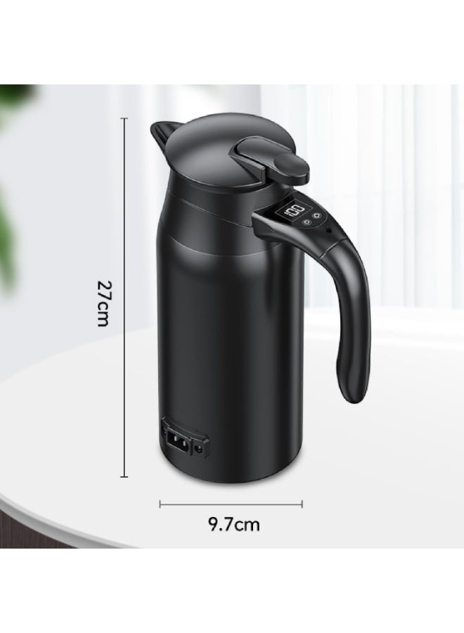 دينكس غلاية كهربائية للسيارة – غلاية سفر ذكية سعة 800 مل بجهد مزدوج 12 فولت/24 فولت، وشاشة عرض رقمية، وهيكل من الفولاذ المقاوم للصدأ - Image 5